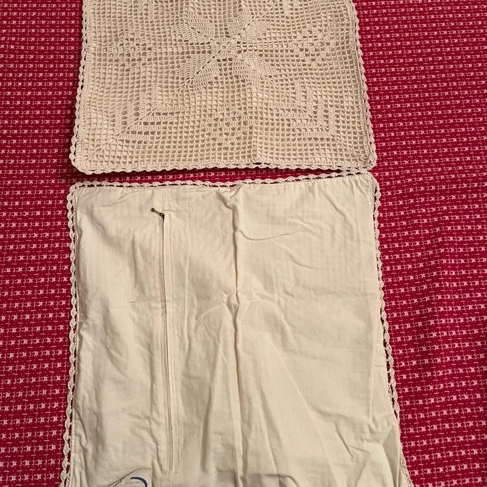 Vintage Italian Hand knitted pillow shams (2)